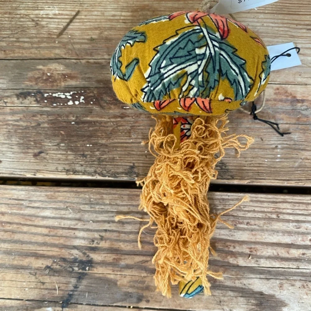 NWT Anthropologie Terrain Velvet Cotton Mushroom Christmas Tree Ornament